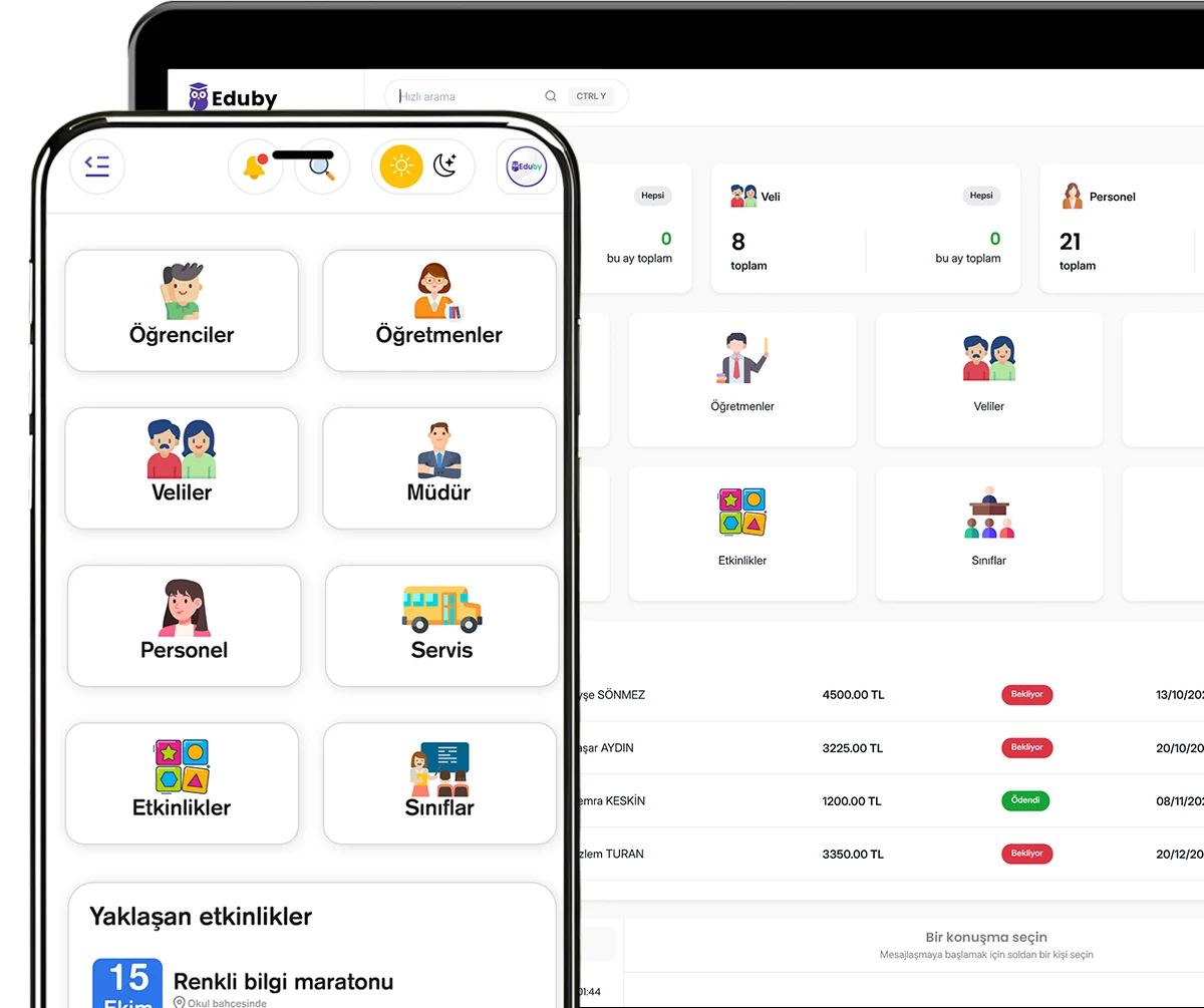 eduby anaokulu yönetim sistemi